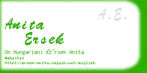 anita ersek business card